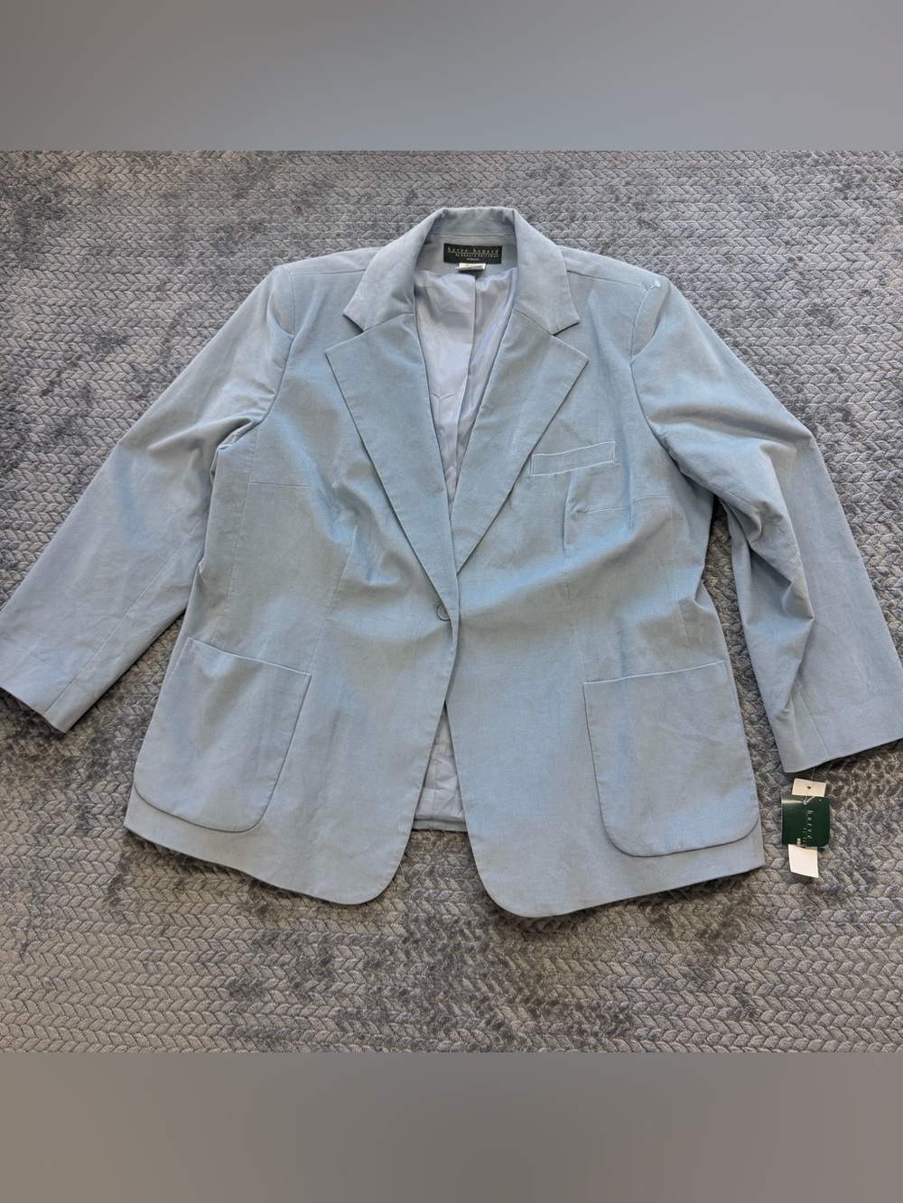 Harve Benard Baby Blue Cotton Blazer NWT Size 22W